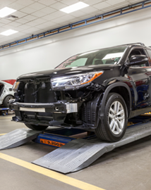 Toyota on vehicle lift | Massey Toyota in Kinston NC