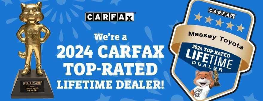 2024 Carfax Top Rated Lifetim at Massey Toyota in Kinston NC